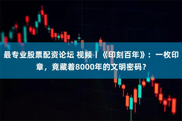 最专业股票配资论坛 视频丨《印刻百年》：一枚印章，竟藏着8000年的文明密码？