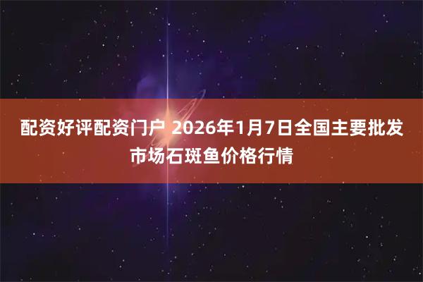 配资好评配资门户 2026年1月7日全国主要批发市场石斑鱼价格行情